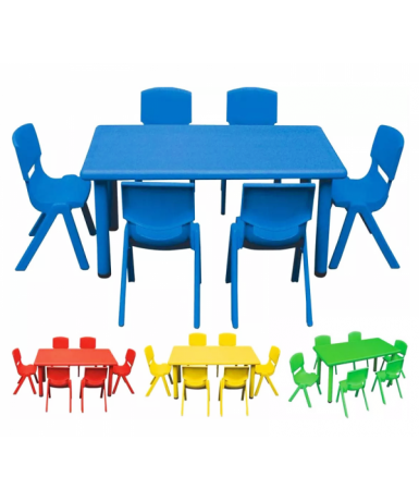 Mesa rectangular polipropileno - 58 cm. de alto