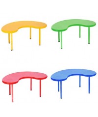 Mesa en U semicircular 165x90 cm. Polipropileno - 58 cm. de alto