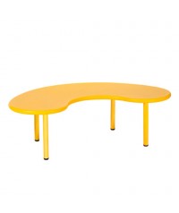 Mesa en U polipropileno Amarillo - 58 cm. de alto
