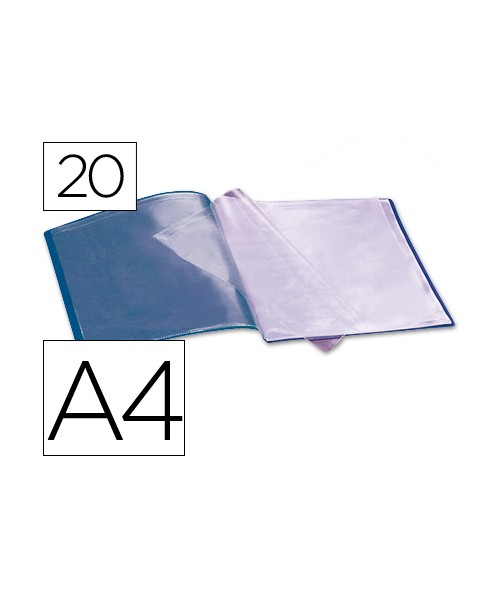 Carpeta 20 fundas Azul Marino