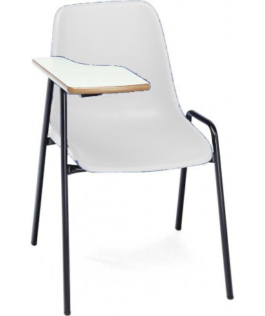 Silla carcasa con pala diestro patas negras 45...