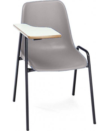 Silla carcasa con pala diestro patas negras 45...