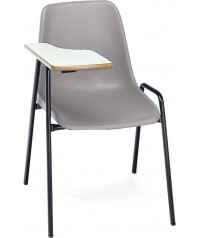 Silla carcasa con pala diestro patas negras 45 cm altura.