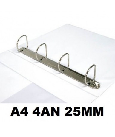 Carpeta canguro A4 - 4 anillas mixtas 25 mm.