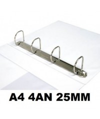 Carpeta canguro A4 - 4 anillas mixtas 25 mm.