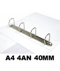 Carpeta canguro A4 4 anillas mixtas 40 mm.