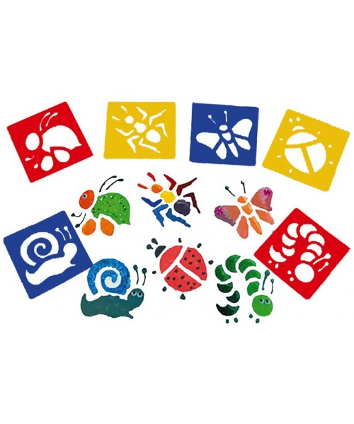 6 Plantillas insectos de 14 x 15 cm.