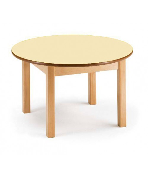 Mesa redonda madera haya 120 cm. ø  y 40 cm. alto 2
