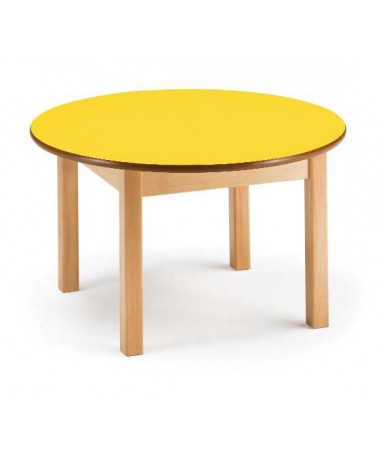 Mesa redonda madera haya 120 cm. ø y 46 cm. alto