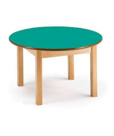 Mesa redonda madera haya 120 cm. ø y 54 cm. alto