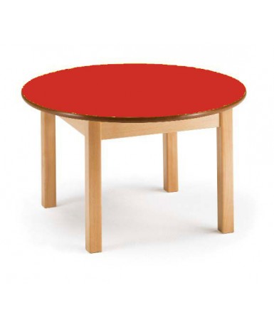 Mesa redonda madera haya 120 cm. ø y 54 cm. alto