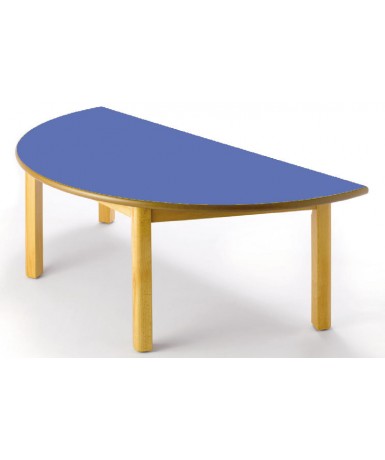 Mesa semicircular madera haya - 46 cm. de alto
