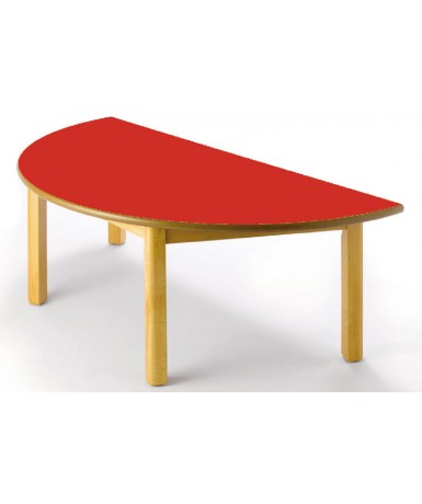 Mesa semicircular madera haya - 46 cm. de alto