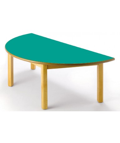 Mesa semicircular madera haya - 46 cm. de alto