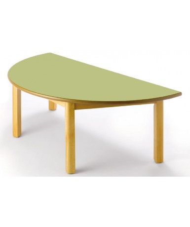 Mesa semicircular madera haya - 40 cm. de alto