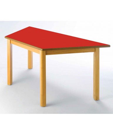 Mesa trapezoidal madera haya - 46 cm. de alto