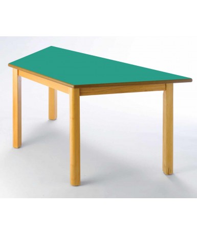 Mesa trapezoidal madera haya - 54 cm. de alto