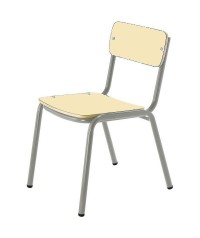 Silla preescolar patas gris texturado - 32 cm. de alto