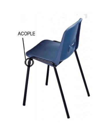 Silla para acoplar patas negras - 32 cm. de alto