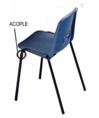 Silla para acoplar patas negras - 32 cm. de alto