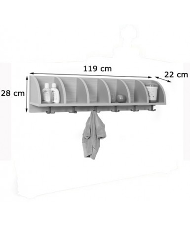 Perchero - quesitos: 6 huecos