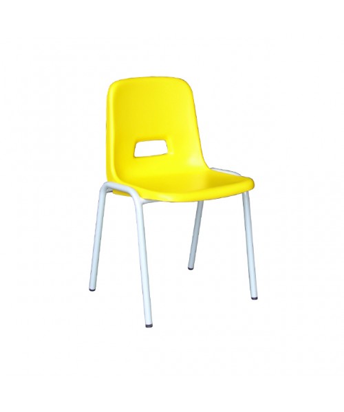 Silla carcasa patas blancas. 26 cm. de alto