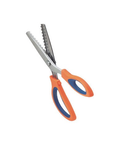 Tijera fieltro dentada borde ondas. Faibo