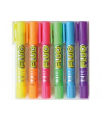 Témpera sólida playcolor Fluo Pocket - 6 colores