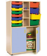 Armario medio cubeteros 40x90x147 cm: 12 cubetas + 2 huecos