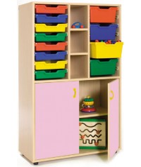 Armario medio cubeteros 40x90x147 cm: 12 cubetas + 2 huecos