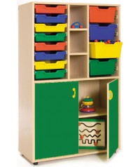 Armario medio cubeteros 40x90x147 cm: 12 cubetas + 2 huecos