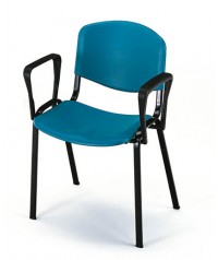 Sillón tela profesor con brazos estructura negra