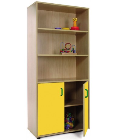 Armario alto:3 estanterias+2 puertas con 2 huecos