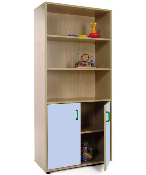 Armario alto:3 estanterias+2 puertas con 2 huecos