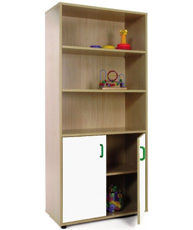 Armario alto:3 estanterias+2 puertas con 2 huecos