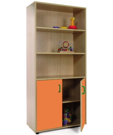 Armario alto:3 estanterias+2 puertas con 2 huecos