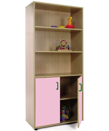 Armario alto:3 estanterias+2 puertas con 2 huecos