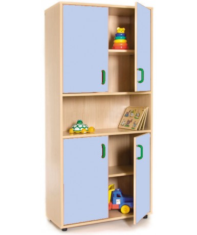 Armario alto: 4 puertas con 5 huecos