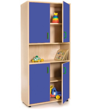 Armario alto: 4 puertas con 5 huecos