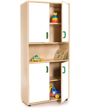 Armario alto: 4 puertas con 5 huecos