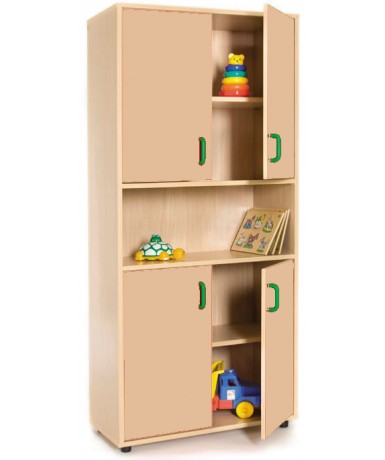 Armario alto: 4 puertas con 5 huecos