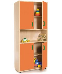 Armario alto: 4 puertas con 5 huecos