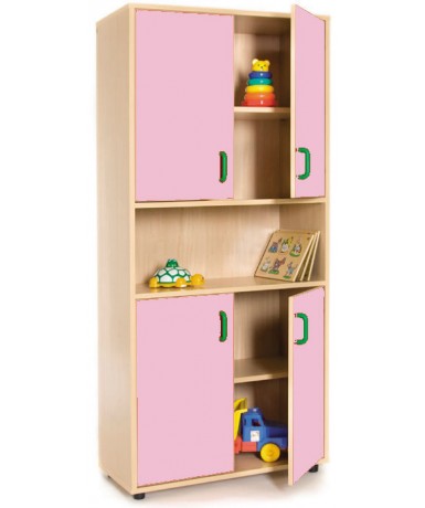 Armario alto: 4 puertas con 5 huecos