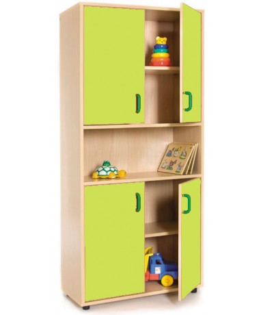 Armario alto: 4 puertas con 5 huecos