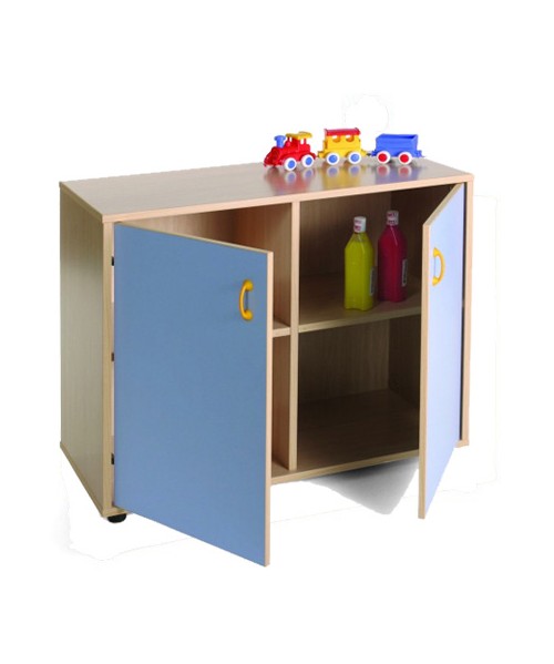 Armario bajo casillero 40x90x76,5 cm: 2 puertas + 4 casillas