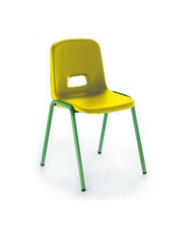 Silla carcasa patas verdes. 26 cm. de alto