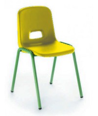 Silla carcasa patas verdes. 26 cm. de alto