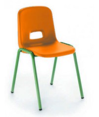 Silla carcasa patas verdes. 26 cm. de alto
