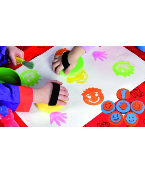 Sellos caras, manos y pies - 6 unidades