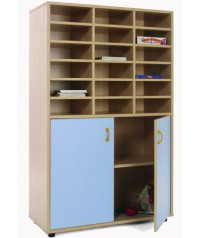 Armario medio 40x90x147 cm: 18 casillas + 2 puertas-2 huecos